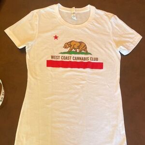 West Coast Cannabis T Shirt Ladies Small